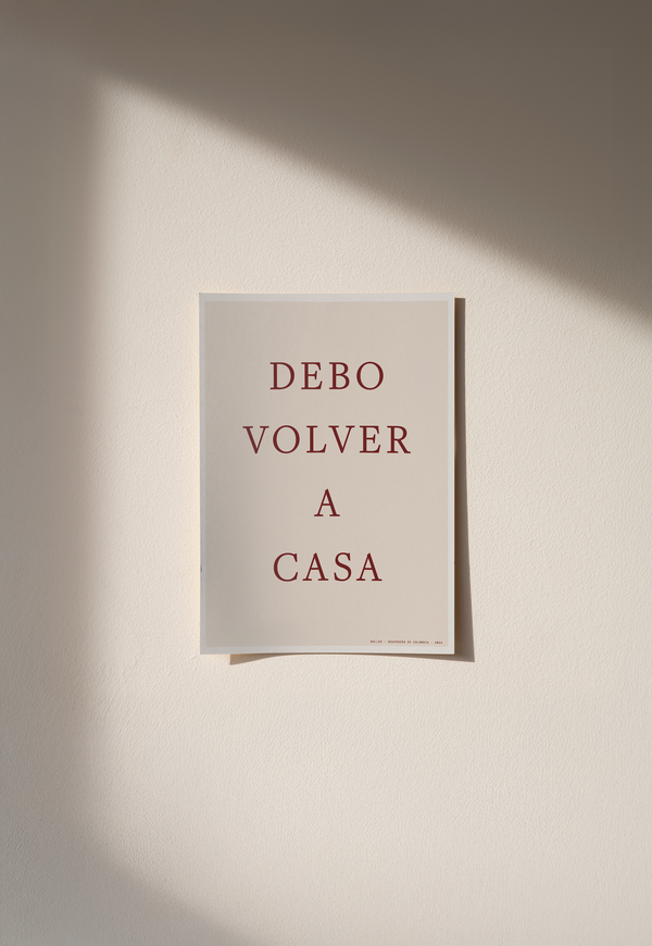 POSTER 30x40 -  DEBO VOLVER A CASA